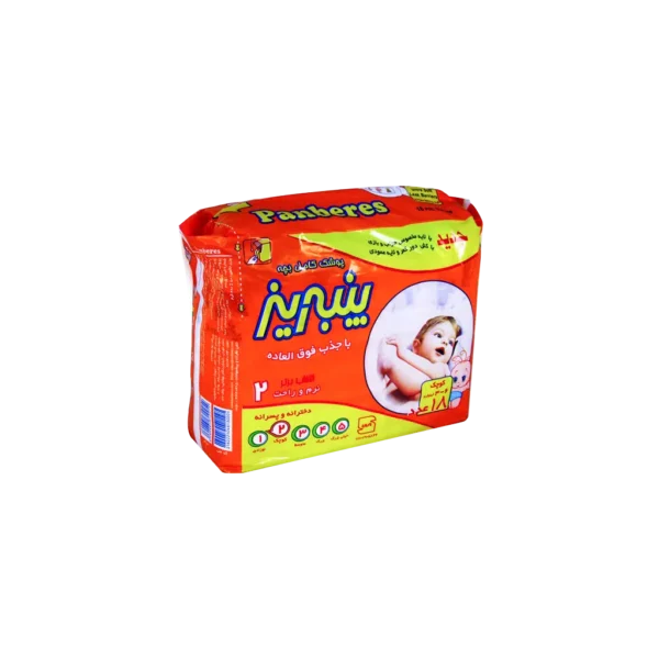 پوشک شماره ۲ با پوشش کتانی (۳ تا ۶ کیلوگرم) پنبه ریز ۱۸ عددی