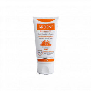 کرم ضد آفتاب رنگی SPF30 آردن فاقد جاذب های شیمیایی مناسب پوست های معمولی و حساس ۵۰ گرم