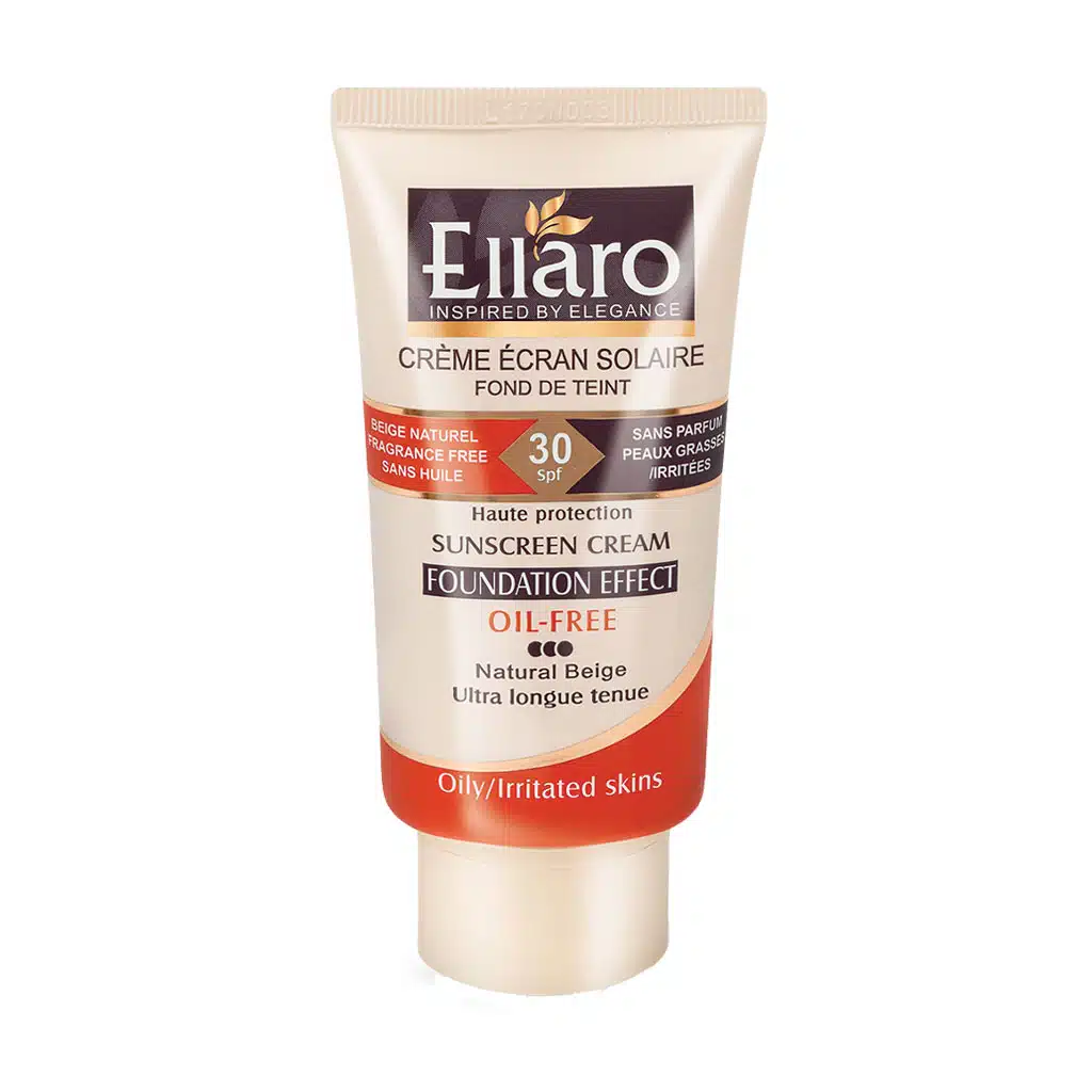 Ellaro-Sunscreen-Cream-SPF30-Oil-Free.jpg.webp کرم ضد آفتاب فاقد چربی الارو SPF30 مناسب پوست چرب و جوش دار ۴۰ میلی لیتر