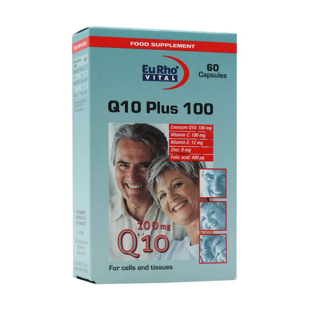 EuRho Vital Q10 Plus 100mg 60 قیمت کپسول کیوتن پلاس ۱۰۰ یوروویتال