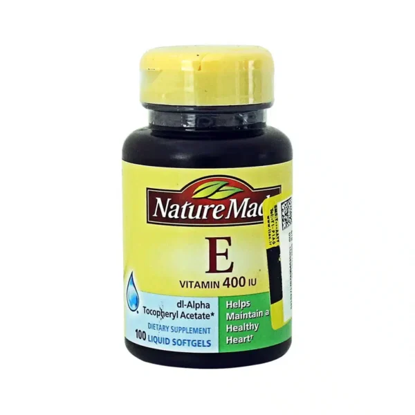 کپسول ژلاتینی ویتامین E 400 واحد نیچرمید ۱۰۰ عددی - 1