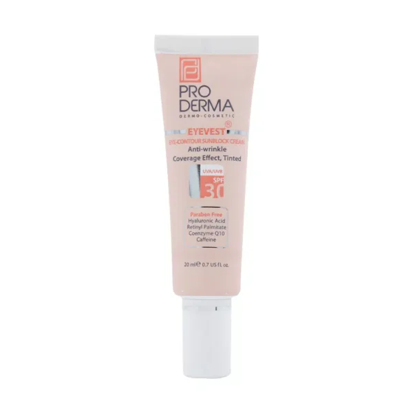 کرم ضد چروک رنگی چشم پرودرما SPF30 حجم ۲۰ میلی لیتر
