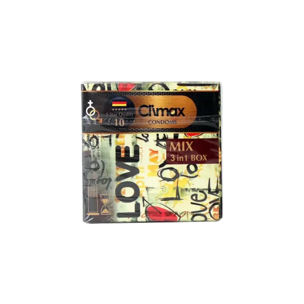 کاندوم ساده و طرح دار کلایمکس مدل Mix 3*1 بسته ۳ عددی