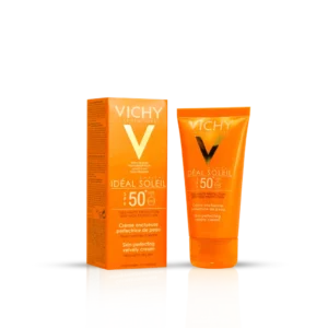 کرم ضد آفتاب ویشی مدل velvety با +SPF50 مناسب پوست های معمولی و خشک ۵۰ میلی لیتر