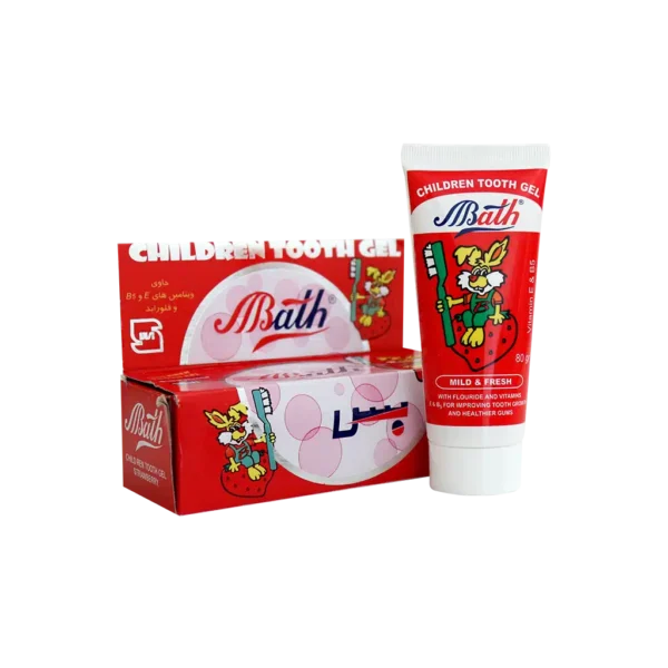 خمیر دندان ژله ای کودک بس با طعم توت فرنگی ۸۰ گرم