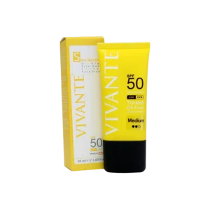 کرم ضد آفتاب رنگی فاقد چربی ویوانته SPF50 حجم ۵۰ میلی لیتر