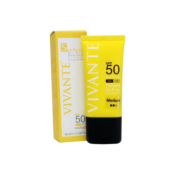 کرم ضد آفتاب رنگی فاقد چربی ویوانته SPF50 حجم ۵۰ میلی لیتر