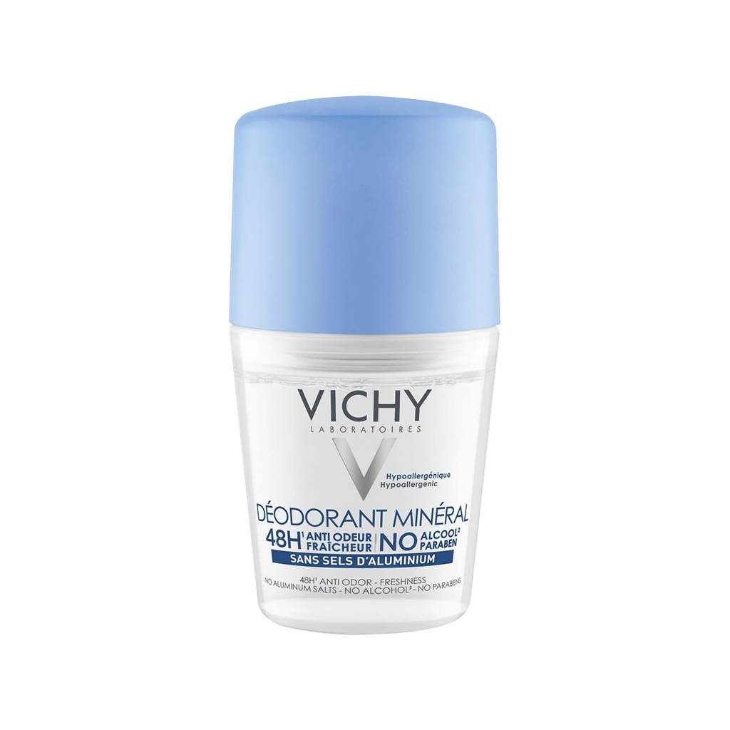 vichy-roll-on-deodorant-mineral-48h-for-women-50-ml رول ضد تعریق ۴۸ ساعته مینرال ویشی مخصوص خانم ها ۵۰ میلی لیتر