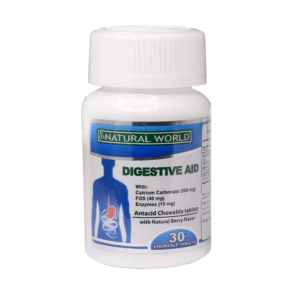 Natural-World-Digestive-Aid-with-Natural-Berry-Flavor-60-Tabs.jpg.webp قرص دایجستیو اید نچرال ورلد با طعم توت طبیعی 30 عددی