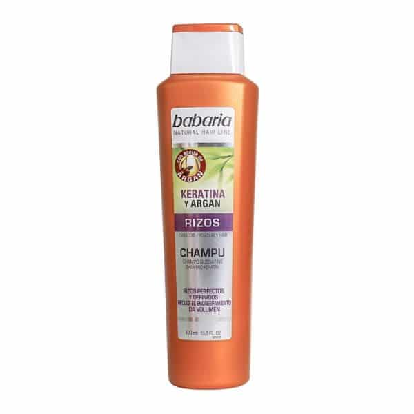 شامپو موهای رنگ شده باباریا حاوی کراتین و روغن آرگان 400 میلی لیتر