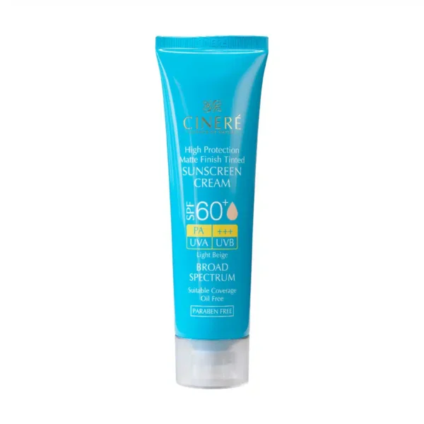 کرم ضد آفتاب رنگی SPF60 سینره فاقد چربی 50 میلی لیتر - 1