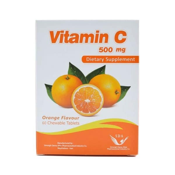 قرص جویدنی ویتامین C 500 میلی گرم سیمرغ دارو عطار