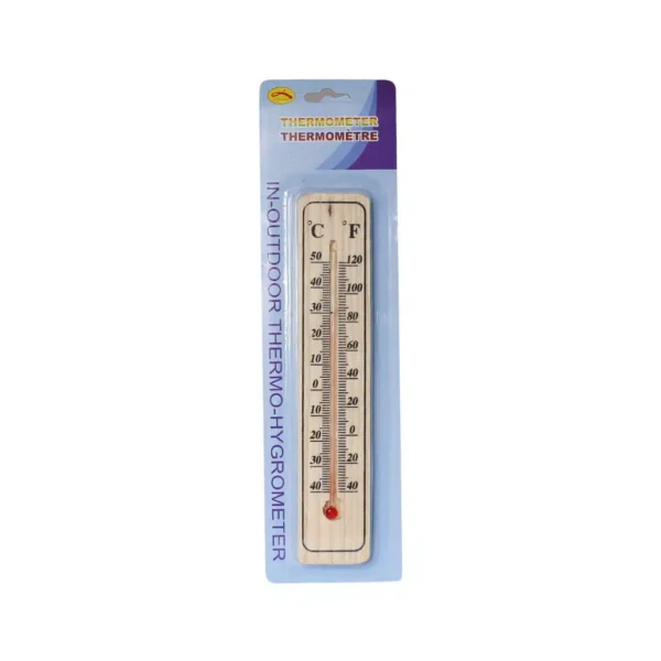 دماسنج چوبی دیواری سایز بزرگ سانتیگراد فارنهایت - 1