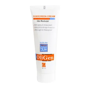 کرم ضدآفتاب رنگی پوست چرب الی ژن SPF50 حجم 50 میلی لیتر