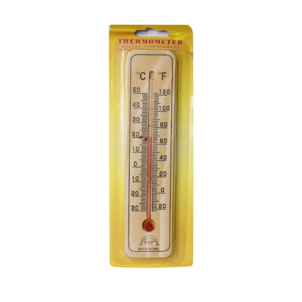 دماسنج چوبی دیواری سایز کوچک سانتیگراد فارنهایت - 1