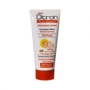 کرم ضد آفتاب رنگی SPF40 دیترون مناسب پوست چرب