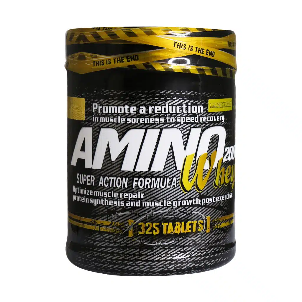 Genestar-Amino-Whey-2000-325-Tabs.jpg.webp قرص آمینو وی 2000 ژن استار 325 عدد