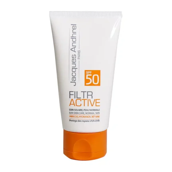 کرم ضد آفتاب بی رنگ SPF50 ژاک آندرل پاریس مدل فیلتر اکتیو مناسب پوست معمولی 50 میلی لیتر - 1