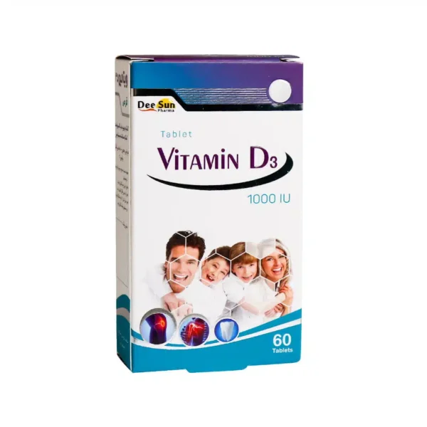 قرص ویتامین D3 1000 واحد دی سان فارما 60 عدد