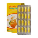 کپسول ویتامین C و 10 میلی گرم زینک