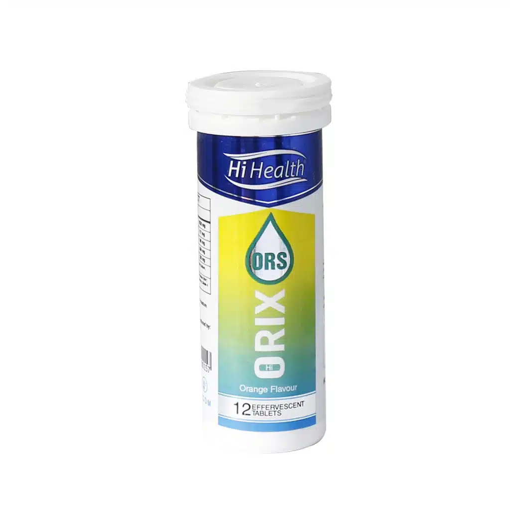 Hi-Health-Orix-ORS-12-Effervescent-Tablets.jpg.webp قرص جوشان اوریکس او آر اس های هلث 12 عدد
