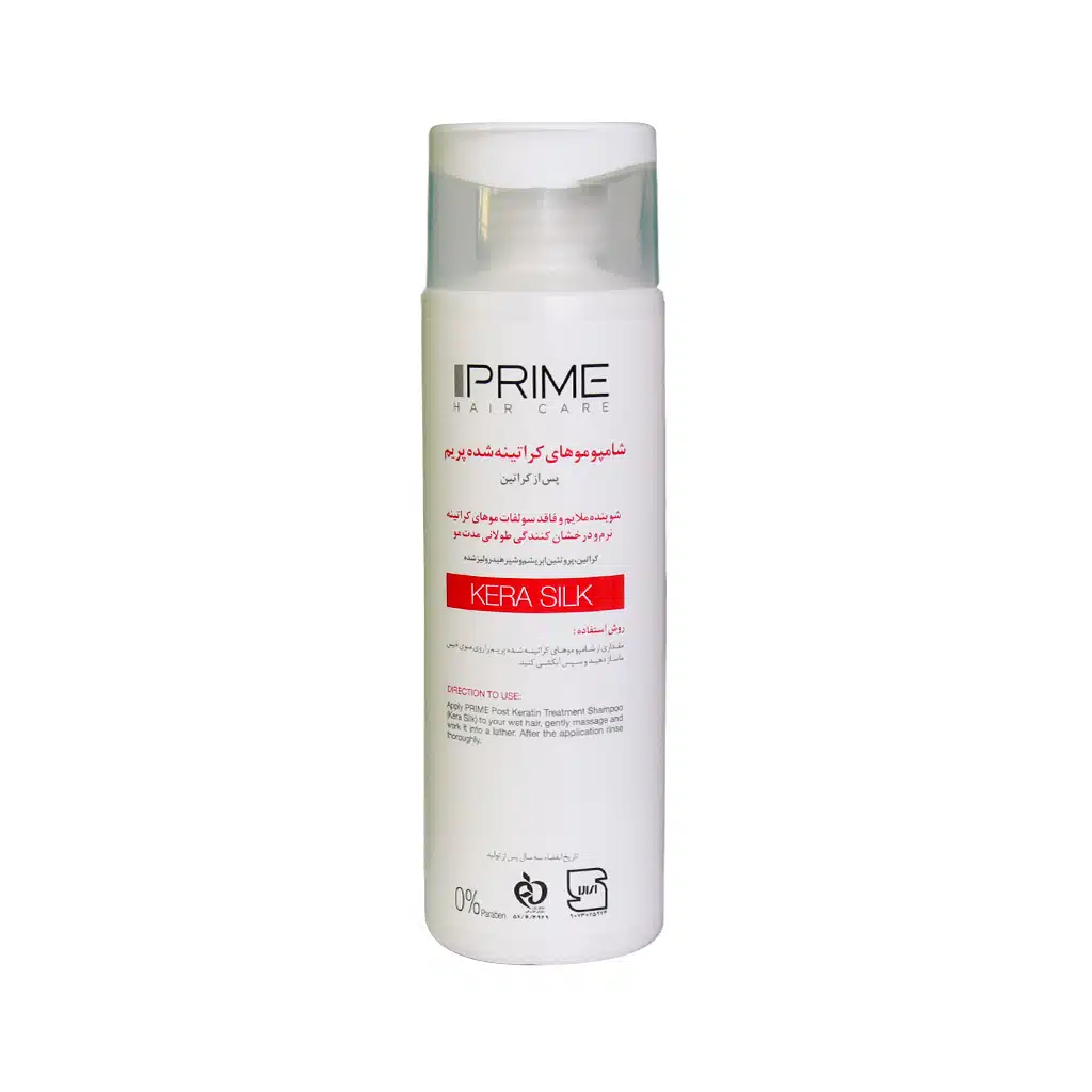 Prime-K-Kera-Silk-Post-Keratin-Shampoo-250-ml.jpg.webp شامپو فاقد سولفات موهای کراتینه شده پرایم مدل +K حجم 250 میلی لیتر