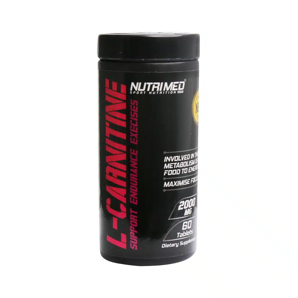 Nutrimed-L-Carnitine-2000-Mg-60-Tablets.jpg.webp قرص ال کارنیتین 2000 میلی گرم نوتریمد 60 عدد