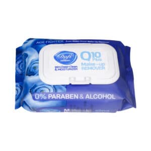 دستمال مرطوب پاک کننده آرایش Q10 Plus دافی