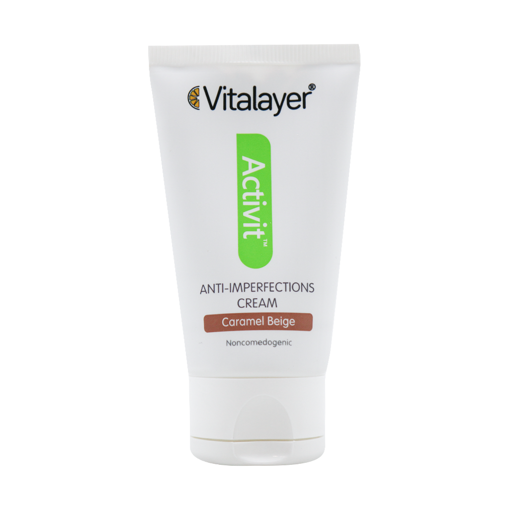 Vitalayer Activit Anti Imperfections caramel beige قیمت کرم ضد جوش اکتی ویت ویتالیر