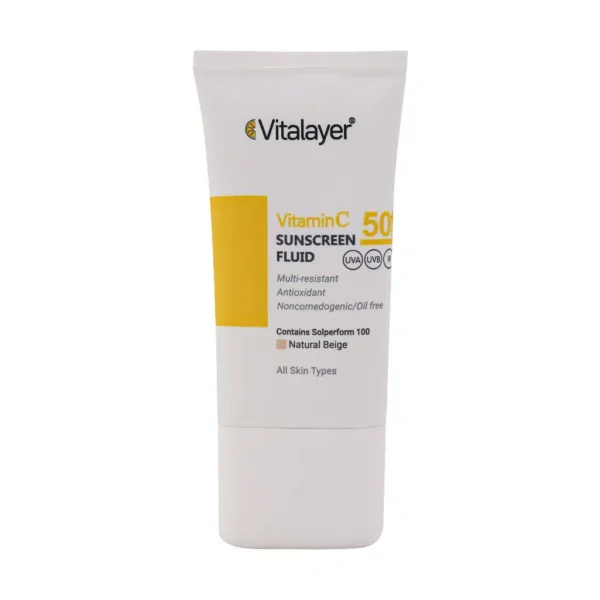 فلوئید ضد آفتاب SPF50 حاوی ویتامین C ویتالیر 50 میلی لیتر - 1