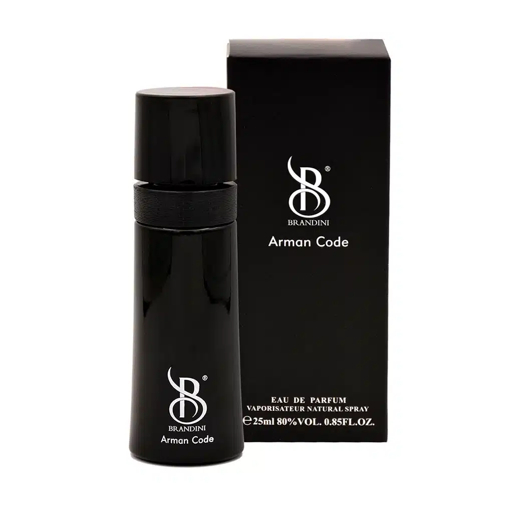 Brandini-Eau-De-Parfum-Arman-Code-Spray-25-ml.jpg.webp عطر جیبی مردانه برندینی مدل Arman Code حجم 25 میلی لیتر