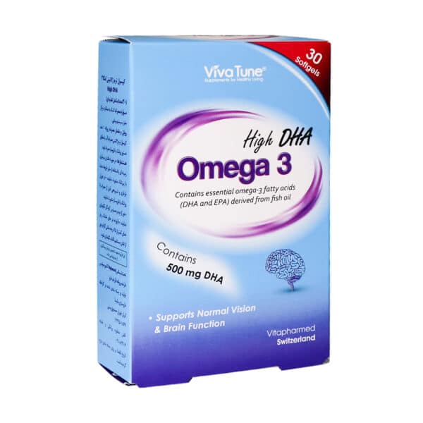 کپسول نرم ژلاتینی امگا 3 مدل High DHA ویوا تیون