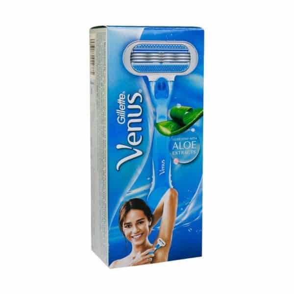 خودتراش سه لبه ونوس ژیلت حاوی آلوئه ورا