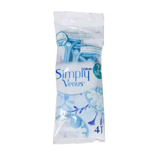 خودتراش دو تیغه ژیلت مدل Simply Venus آبی