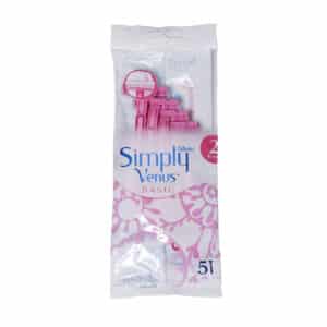 خودتراش دو تیغه ژیلت مدل Simply Venus صورتی
