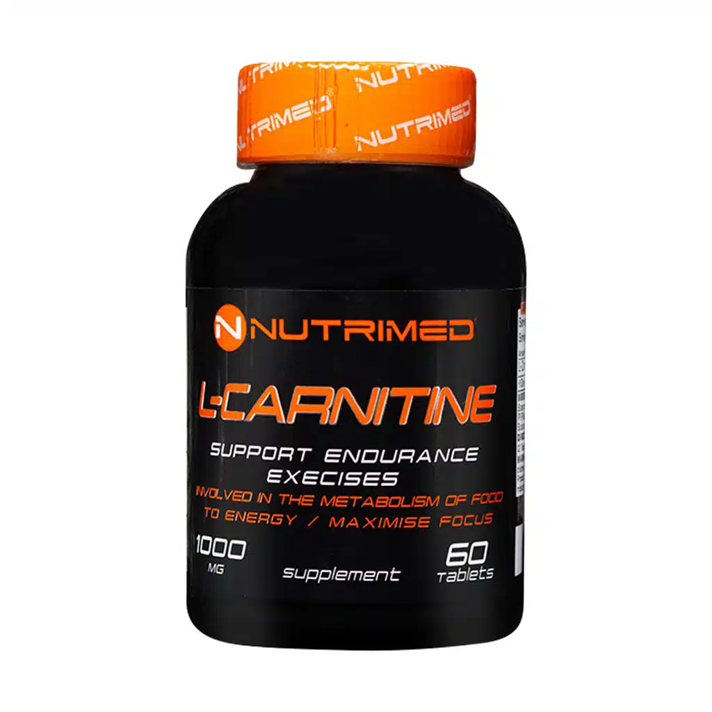 Nutrimed-L-Carnitine-۱۰۰۰mg-۶۰-Tablets.jpg.webp قرص ال کارنیتین 1000 میلی گرم نوتریمد 60 عدد