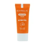ضد آفتاب کرم پودری SPF40 درم انجلین مناسب انواع پوست 30 میلی لیتر