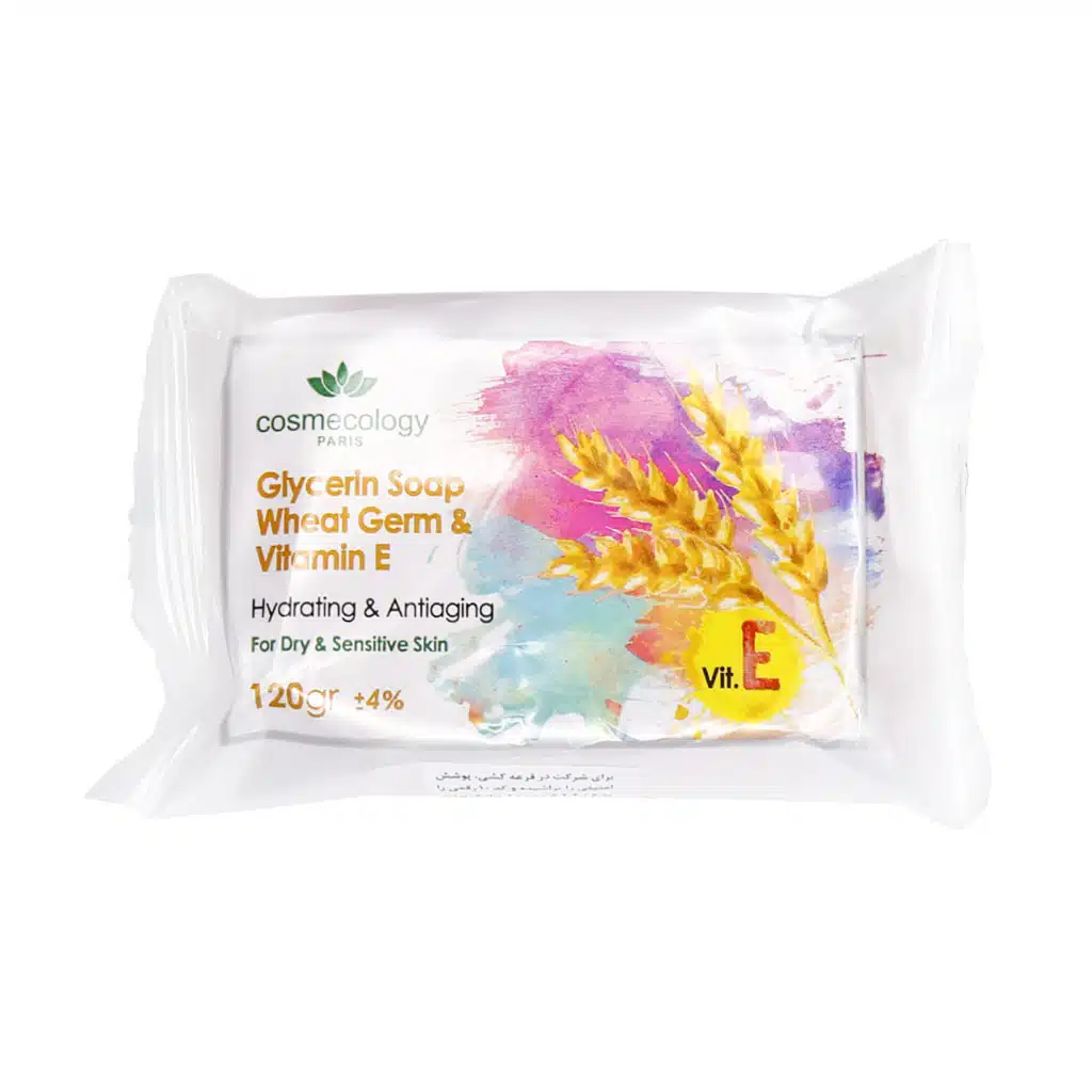 Cosmecology-Glycerin-Soap-120-g.jpg.webp صابون گلیسیرینه جوانه گندم و ویتامین E کاسمکولوژی 120 گرم