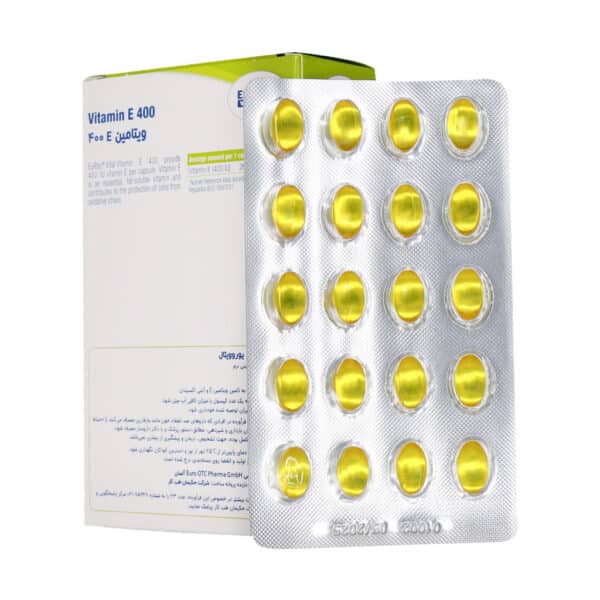 کپسول ژلاتینی ویتامین E 400 واحد یوروویتال
