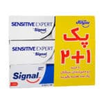 پک 3 عددی خمیر دندان سفید کننده سنستیو اکسپرت و وایت سیستم سیگنال