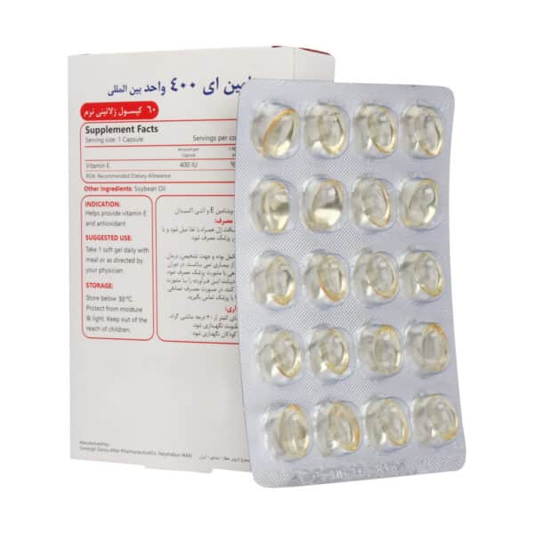 سافت ژل ویتامین E 400 واحد سیمرغ دارو عطار
