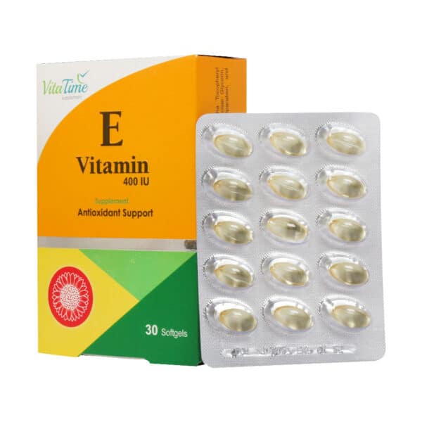 کپسول نرم ژلاتینی ویتامین E 400 واحد ویتا تایم