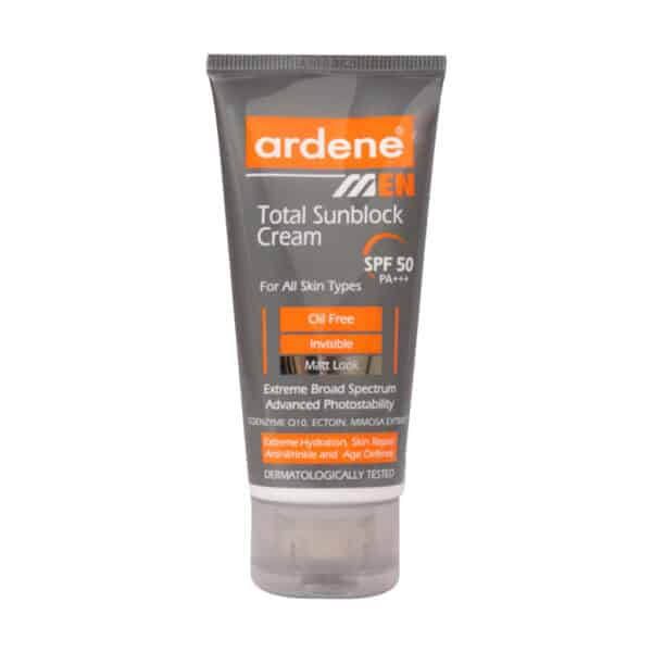 کرم ضد آفتاب آقایان SPF50 آردن مناسب انواع پوست