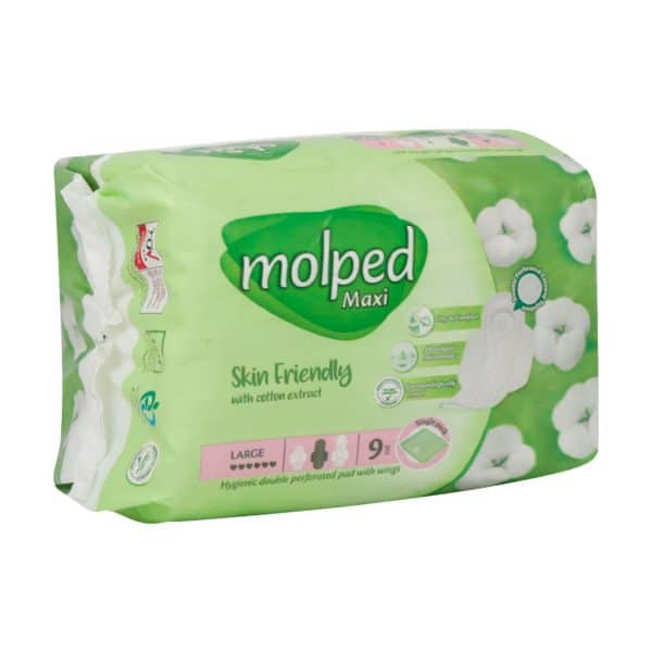 نوار بهداشتی بالدار نیمه ضخیم مشبک مولپد مدل Maxi سایز بزرگ