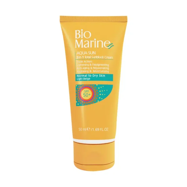 کرم ضد آفتاب روشن کننده و ضد چروک SPF50 پوست خشک بایومارین 50 میلی لیتر - 1