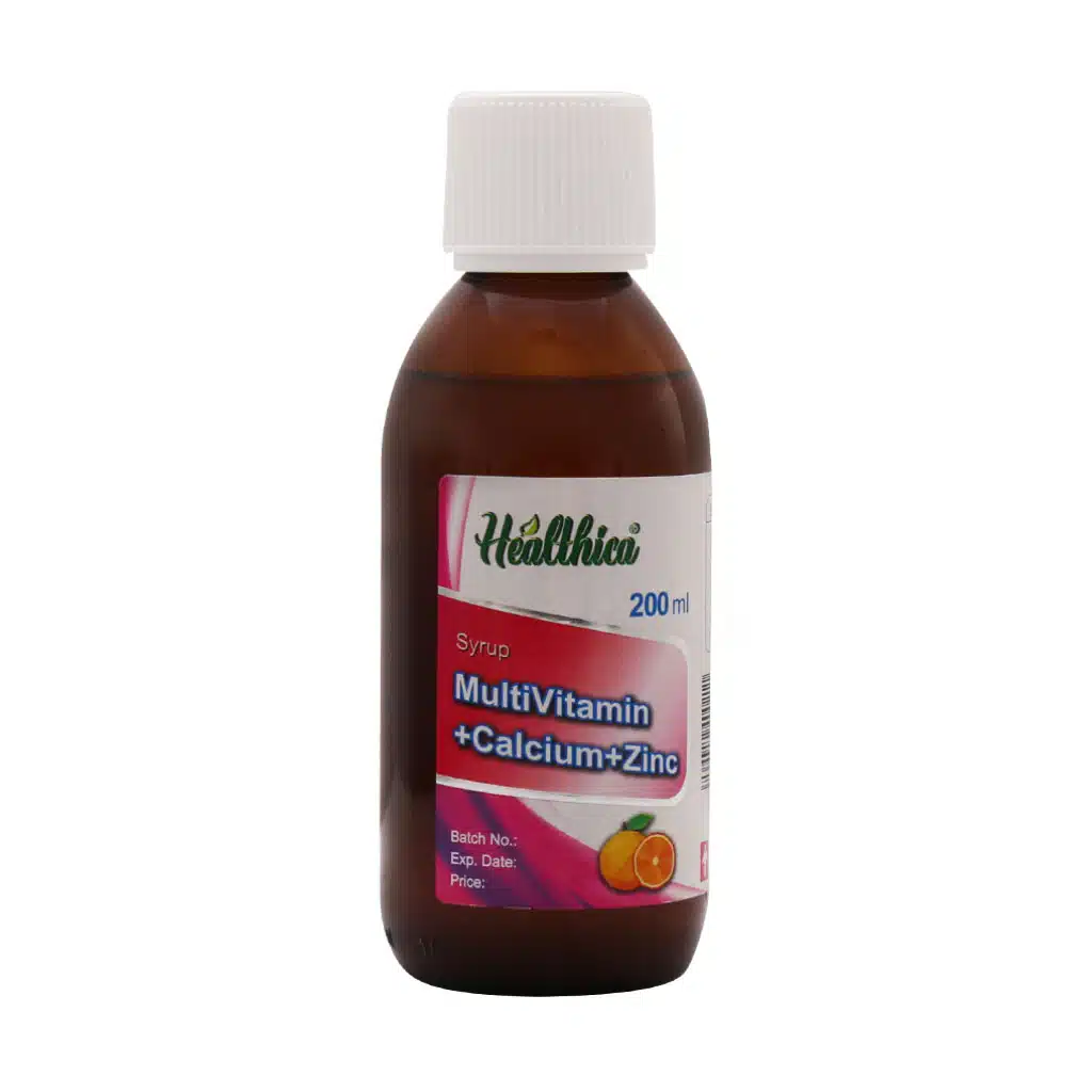 Healthica-Multi-Vitamin-Calcium-Zinc-Syrup-200-Ml.jpg.webp شربت مولتی ویتامین کلسیم زینک هلثیکا 200 میلی لیتر