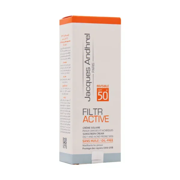 کرم ضد آفتاب SPF50 فیلتر اکتیو ژاک آندرل پاریس مناسب پوست چرب 50 میلی لیتر - 1