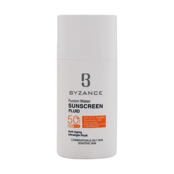 فلوئید ضد آفتاب فیوژن واتر SPF50 بیزانس مناسب پوست چرب و مختلط 50 میلی لیتر