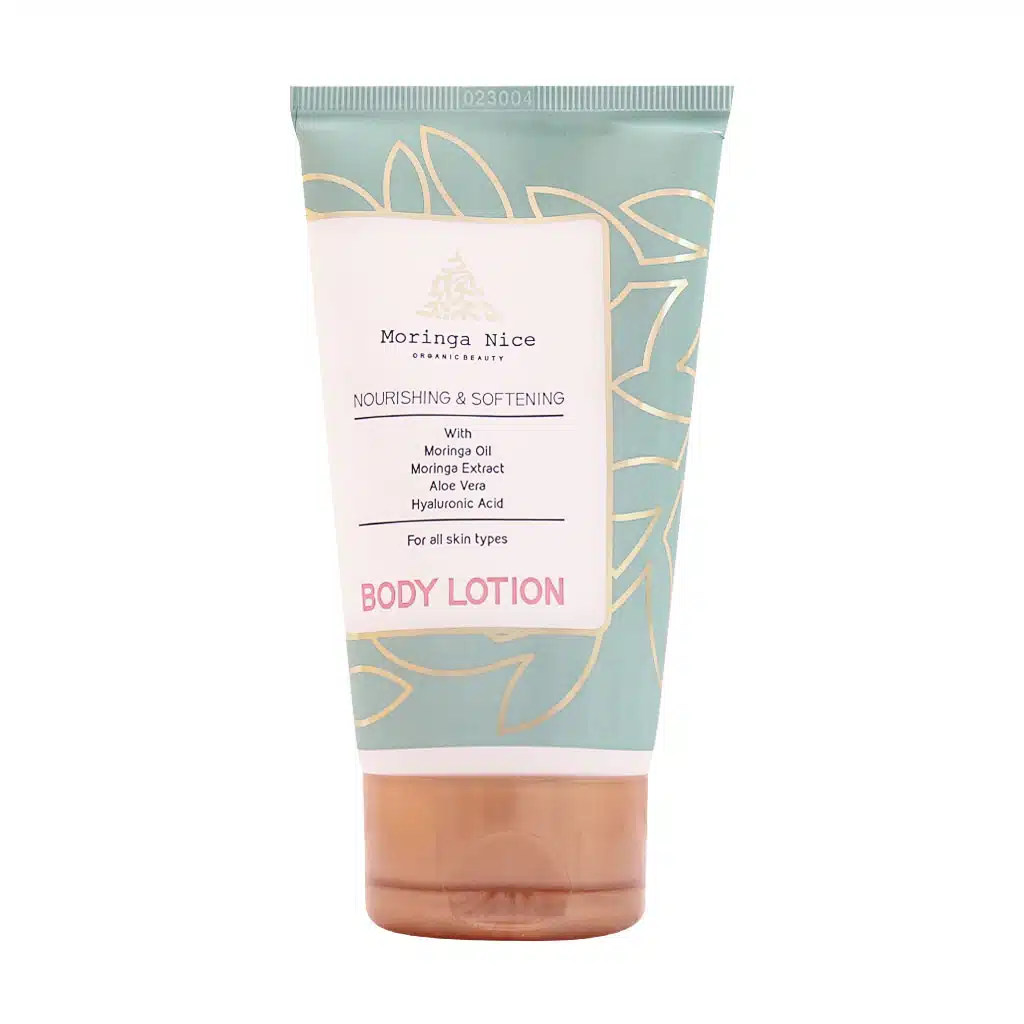 Moringa-Nice-Body-Lotion-150.jpg.webp لوسیون مغذی و نرم کننده بدن مورینگا نایس مناسب انواع پوست 150 میلی لیتر