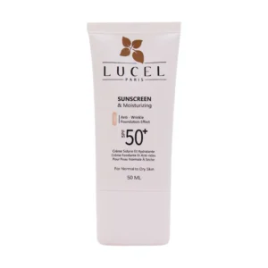 کرم ضد آفتاب و مرطوب کننده SPF50 پوست خشک و معمولی لوسل 50 میلی لیتر